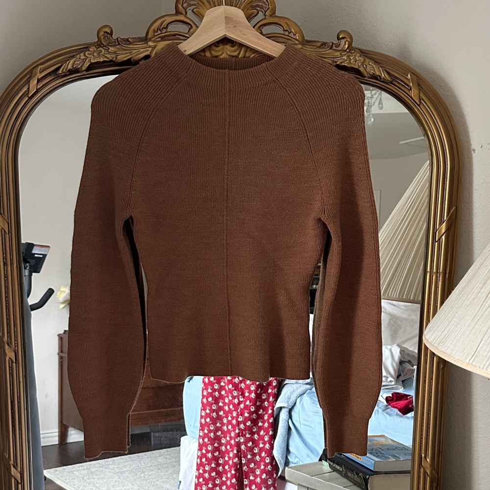 Zara knit size small dark camel sweater